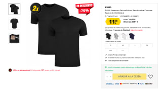 PUMA Statement Deluxe Edition Base Hombre Camiseta Pack de 2