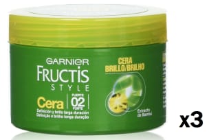 3 Botes de Garnier Fructis Style Cera Definición y Brillo - 75 ml por 6.84€