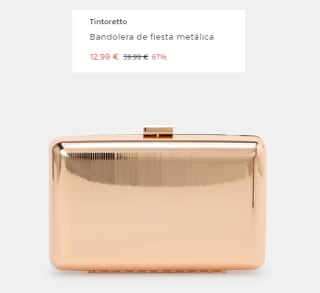 Bandolera de fiesta metálica Tintoretto por 12.99€