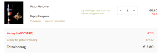 12% korting op de Happy Hangover bij Tastea