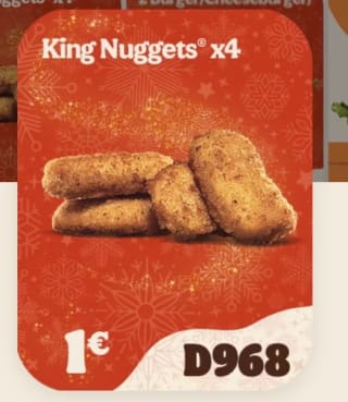 Burger King 4 King Nuggets por 1€