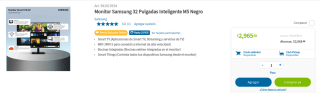 Monitor Samsung 32" Smart M5 por $2,966 en Sam's Club
