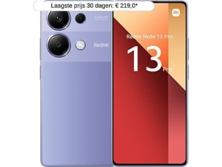 Xiaomi Redmi Note 13 Pro 4G - 8GB/256GB - Paars voor €179 bij de Mediamarkt