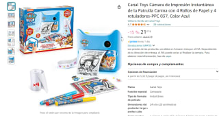 Patrulla Canina Cámara de Impresión Instantánea con 4 Rollos de Papel y 4 rotuladores por 21,27€