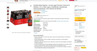 Cerveza 48 botellines Estrella Galicia Especial Lager Premium por solo 21,28€