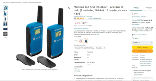 Motorola T42 Azul Talk About - 2 unidades por 16€