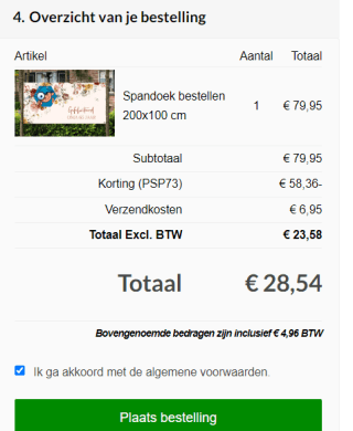 Spandoek met eigen foto's 73% korting dmv code bij FotoCadeau