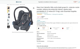 Silla de coche bebé grupo 0+ Maxi-Cosi CabrioFix por 59,99€
