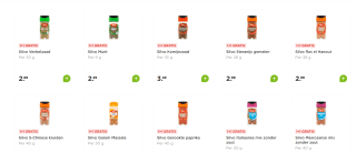 1+1 gratis op alle Silvo Kruiden in glazen potje bij de Plus.