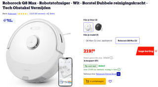 Roborock Q8 Max robotstofzuiger voor €219,99 bij Bol