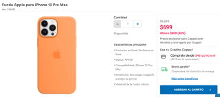 Funda Apple para iPhone 13 Pro Max por $699 en Coppel