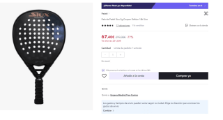 Pala de Padel Siux Sg Cooper Edition 18k Siux por 67.4€ (Cuenta Nueva 55.4€)