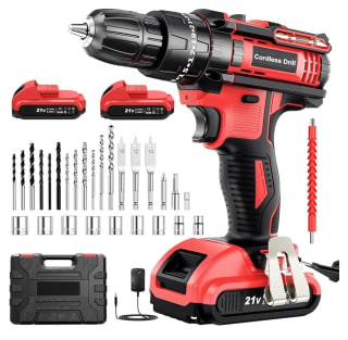 Taladro Percutor a Bateria 21V con 2 baterías y accesorios por 43,99€