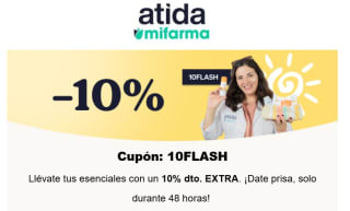 10% descuento en compras mínimas de 65€ desde Atida