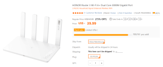 Honor Router 3 Wi-Fi 6+ Dual Core 3000M a $766 en Tomtop