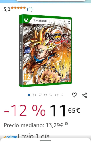 Dragon Ball FighterZ Xbox por 11,65€.