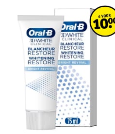 Alle Oral-B mondverzorging 4 voor €10 bij Kruidvat