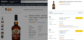 Bouteille de Whisky Bourbon Buffalo Trace à 29,90€
