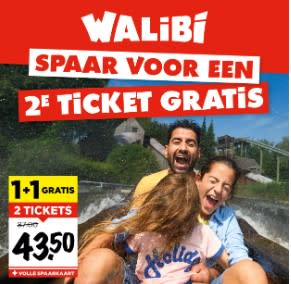 Spaar voor 2e Walibi-ticket gratis bij Vomar