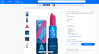 Labial en barra NYX Avatar 2 Ronal por $3.590