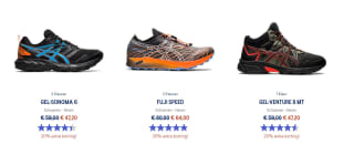 20% extra korting op trail / running schoenen bij Asics in de outlet