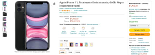 iPhone 11 64GB Reacondicionado por $4,402 en Amazon