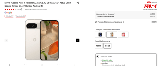 Google Pixel 9 de 12GB/256GB por 636,65€