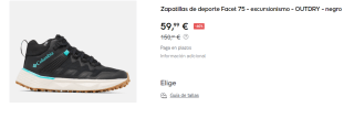 Bota de senderismo de media caña Columbia Facet™ Outdry™ para mujer por 59.99€