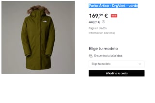 Parka The North Face Arctic para Mujer por 169.99€