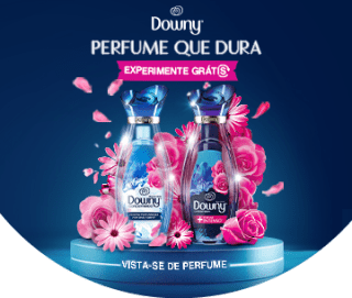 Compre até R$ 25 em produtos Downy, cadastre e receba seu dinheiro de volta.
