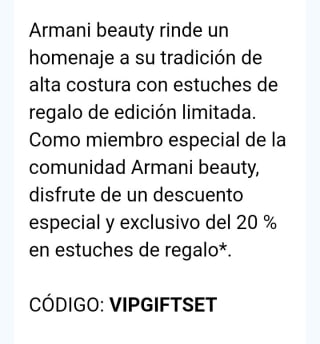 -20% en Armani Estuches de regalo.