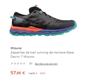 Zapatillas de trail running de hombre Mizuno Wave Daichi 7 por 57.95€
