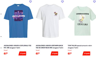 2 + 1 gratis op merk kleding zoals Tom Tailor, Jack & Jones, Only en meer bij Bol.com