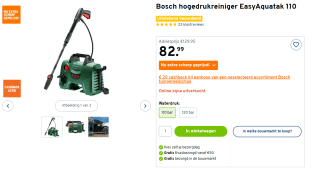 Bosch hogedrukreiniger EasyAquatak 110 voor €62,99 met Cashback bij Gamma