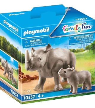Playmobil Rinoceronte con bebé por 9,99€.