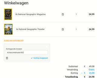 Twee abonnementen voor de prijs van één