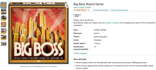 Big Boss bordspel (Funko Games) voor €20,18 bij Amazon