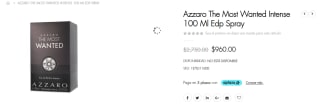 Perfume Azzaro The Most Wanted Intense 100ml por $960 en UFRA