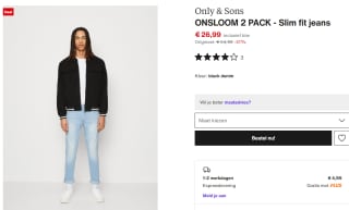 2- stuks Only&Sons ONSLOOM Slim fit heren jeans voor €26,99 bij Zalando