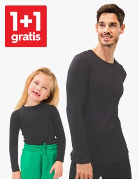 1+1 gratis op alle thermokleding bij HEMA