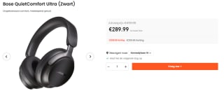 Bose QuietComfort Ultra Draadloze Noise cancelling-hoofdtelefoon voor €289,99 bij Ochama