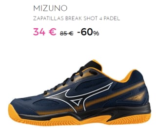 Zapatillas Mizuno Break Shot 4 Padel para Hombre por 34€