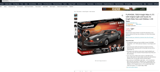 PLAYMOBIL 70924 Knight Rider El Coche fantástico con luz y sonido originales por solo 24,99€