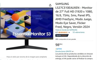 SAMSUNG LS27C310EAUXEN - Monitor de 27" Full HD por 98,99€