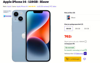 APPLE iPhone 14 128GB Blue voor €762 bij bol.com