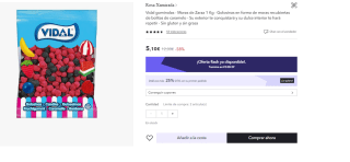 2 Kg de Moras Vidal por 7.64€