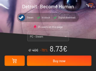 Detroit: Become Human PC por 8,73€