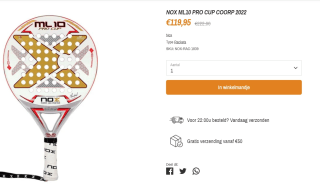 Padelracket ML10 Pro Cup voor €119,95 bij justpadel