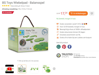 BS Toys Wiebelpad - Balansspel voor €17,24 bij lobbes