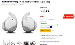 Adidas FWD-02 Sport oordopjes lichtgrijs voor €90
